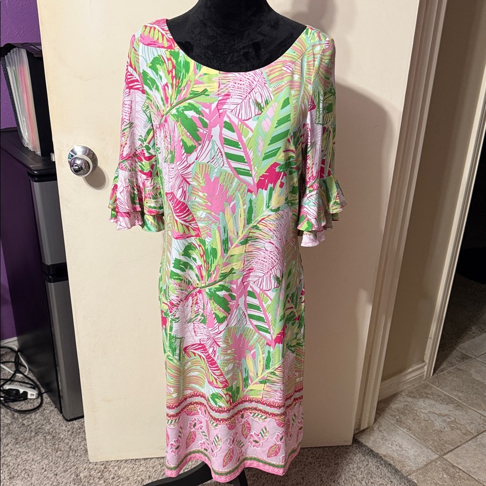 Floral Ruffle Sleeve Dress